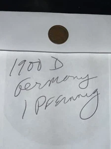 1900-D GERMANY 1 PFENNIG Coin Circulated Ungraded - Picture 1 of 3