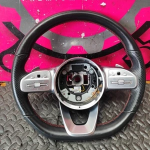 Mercedes A Class AMG Leather Multi functional Red Stitching Steering Wheel REF 6 - Picture 1 of 13