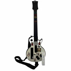 Guitar Hero Nintendo Wii Gibson Guitar White RedOctane 95125.805 W/Strap & Mote - Picture 1 of 21