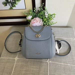 Coach Convertible Mini Leather Backpack - Picture 1 of 8