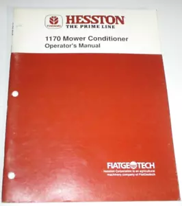 Hesston 1170 Mower Conditioner Operators/Maintenance Manual ORIGINAL! 1989 - Picture 1 of 3