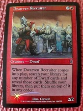 MtG Foil DWARVEN RECRUITER 186/350 Odyssey ODY Ships WORLDWIDE NM Magic