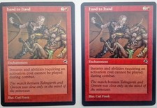 MTG Magic the Gathering HAND TO HAND X2 (Tempest Red) Enchantment