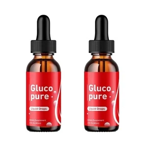(2 Pack) Gluco Pure Liquid Drops, GlucoPure Blood Sugar & Pressure Support - Picture 1 of 4