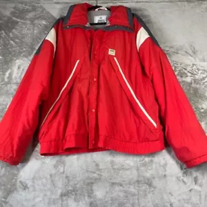 VINTAGE Alpine Design Jacket Men L Red Gore-Tex Extreme Wet Weather Outdoor - Picture 1 of 20