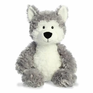 Aurora - Tubbie Wubbies gris mediano - Husky de 12" - Animal de peluche acurrucado - Imagen 1 de 4