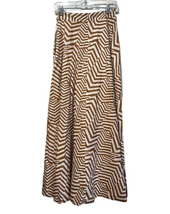 country road brown Chevron striped long Modern Minimalist Maxi skirt Size S - Picture 1 of 7