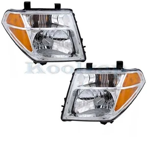 For 05-07 Pathfinder & 05-08 Frontier Pickup Headlight Headlamp w/Bulb SET PAIR - Picture 1 of 9