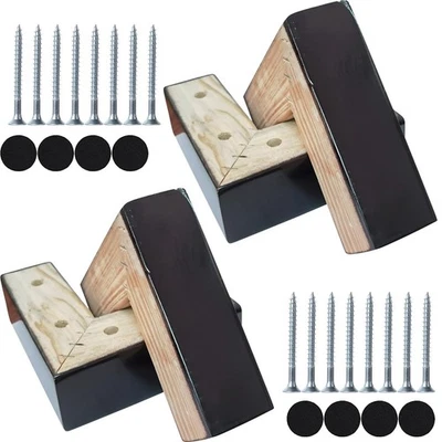 2 Inch Wooden Sofa/Bed Riser L Shaped Wood Furniture Legs/Couch Legs/Replacement - Image 1 of 4