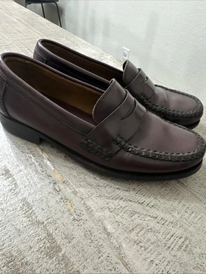 Мокасины женские Bass Weejuns 7 М бордовая кожа Katherine Penny плоские опрятные - Изображение 1 из 4