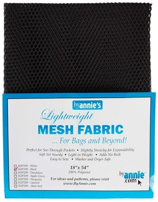 Annie Mesh Fabric Lightweight 18x 54 Black, 18 by 54,PBA02030 - Image 1 of 3