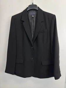 Laura Scott Women’s Suit Size 16P Black Classic Jacket Blazer Career Pockets - Picture 1 of 8
