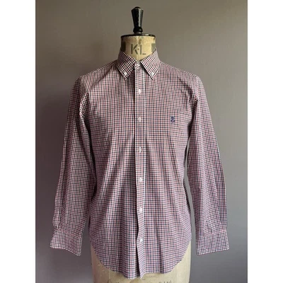 Camisa United Bamboo New York Hombre Talla M Algodón Rojo Azul Cuadros Guinga Foto 1 de 4