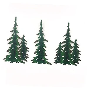  Pine Decoration Pine Metal Wall Art Outdoor Metal Wall Art Tree Wall Art Green - Picture 1 of 7