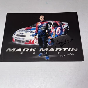 Mark Martin NASCAR HALL OF FAME signed #6 photo 2000 VALVOLINE FORD TAURUS 9x11 - Picture 1 of 2