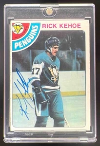 1978-79 Topps Hockey Rick Kehoe #213 Pittsburgh Penguins PSA/DNA Authentic Auto - Picture 1 of 2