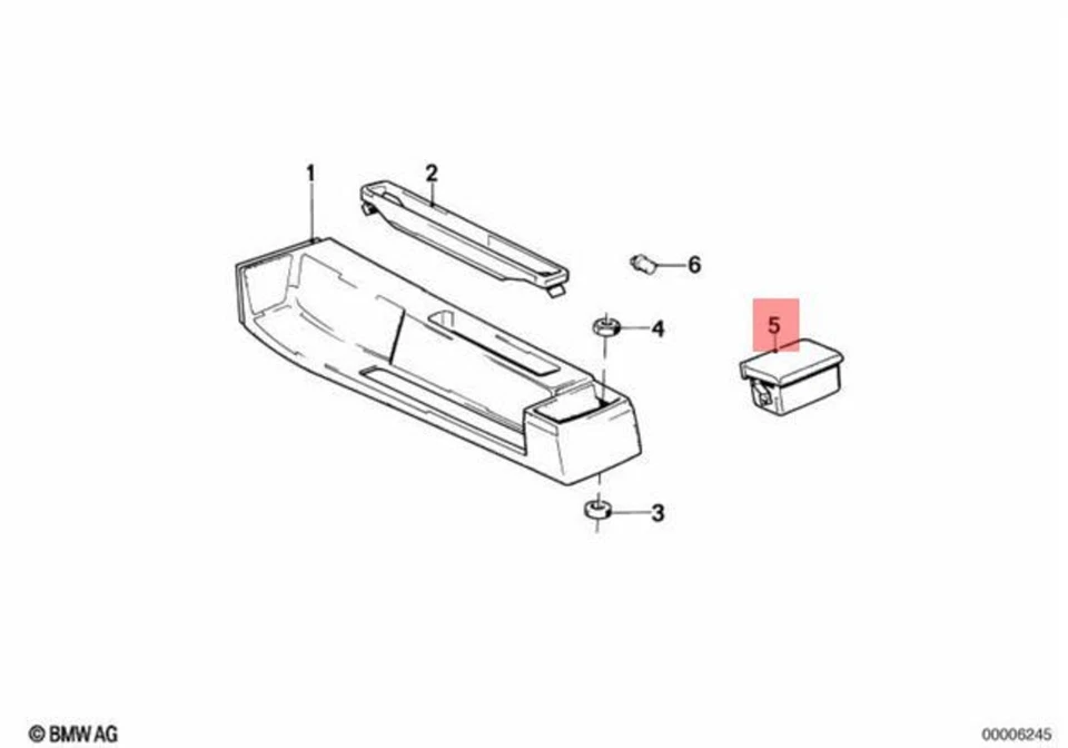 Genuine BMW M3 E24 E30 316 316i 318i 318is 320i 320is Ashtray Rear 51161904809 - Image 1 of 1