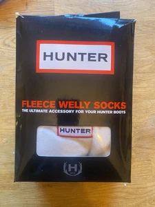 Hunter Crema Original Alto Polar Welly Bota Calcetines Talla Grande UK 6-8 - Imagen 1 de 8