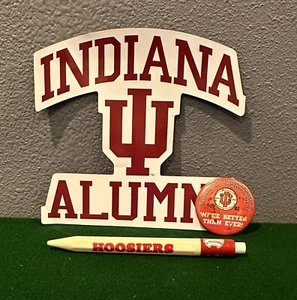 Vintage 1981 Indiana University Hoosiers Basketball Knopf & Tinte pink und Magnet - Bild 1 von 3