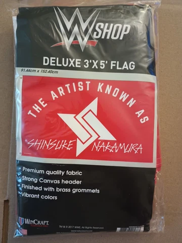 WWE SHINSUKE NAKAMURA DELUXE FLAG/ WWE SHOP EXCLUSIVE/ 3' X 5'/ Very Good Cover