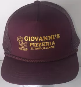Giovanni's Pizzaria Granate Snap Back Sombrero El Paso Illinois NUEVO - Imagen 1 de 7