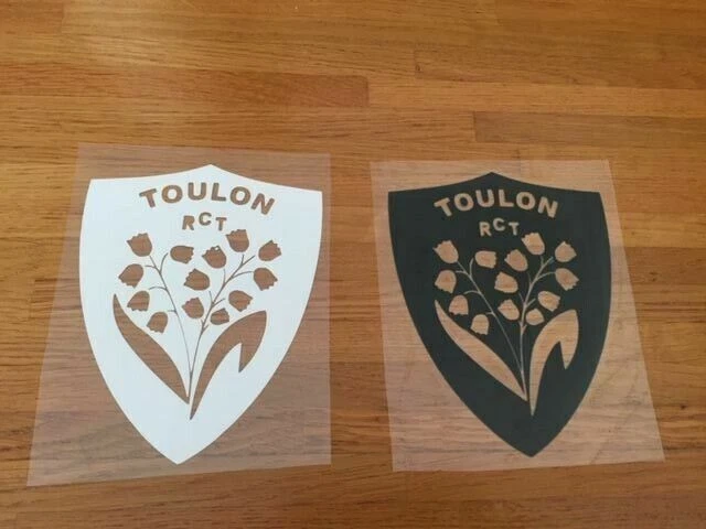 RCT TOULON PATCH FLOCAGE RUGBY TOP 14 - 11 CM PAR 14 CM