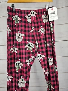 STAR WARS SLUMBER  Yoda Holiday Christmas Soft Cozy Pajama Bottoms Sz L NWT #B77 - Picture 1 of 6
