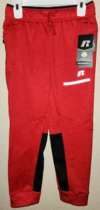 Russell Boys Athletic Tech Fleece Jogger Pants Color Red Size M (8) BRAND NEW - Picture 1 of 5