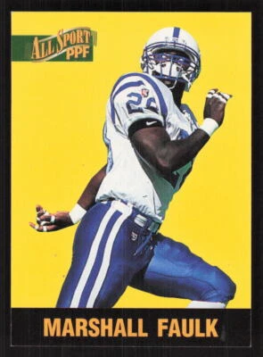 1996 ALL SPORT PPF MARSHALL FAULK #90  Football  COLTS - Image 1 of 2