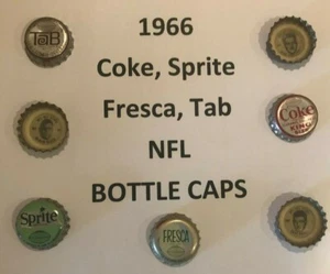 1966 COKE, SPRITE, TAB, FRESCA NFL FOOTBALL Bottle Caps - ALL TEAMS. SEE LIST!! - Picture 1 of 3