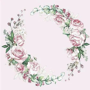 Paper Luncheon Decoupage Napkins European Design Two Individual -WEDDING ROSES - Picture 1 of 1