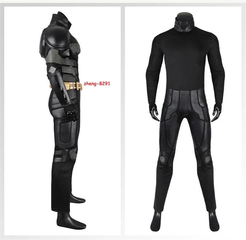 The Dark Knight Rises Batman Jumpsuit Outfit Cosplay Halloween Costume Suit Shoe - Image 1 of 4