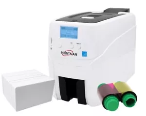 Pointman N15 single sided Plastic ID card printer bundle software ribbon cards - Picture 1 of 4