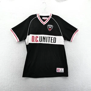DC United FC Shirt Mens Large Black V-Neck Mitchell & Ness Soccer Club Knit New - Picture 1 of 8