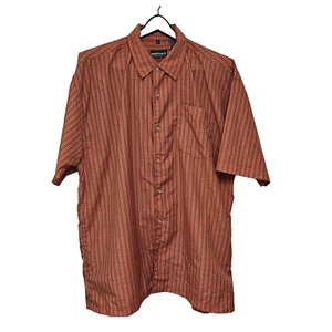 Point Zero Manufacturing Short Sleeve Button Up Shirt Size XL Multicolor Stripe - Picture 1 of 8