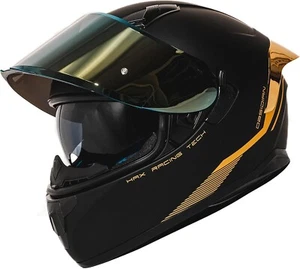 HAX ObsidianDual Visor Adult Motorcycle Helmet for Motorbike - LARGE - DAMAGED - Picture 1 of 9