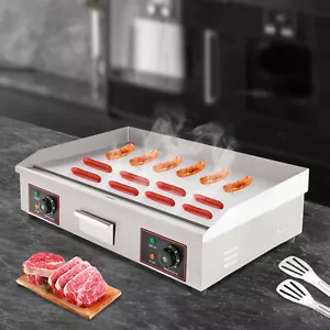 Commercial Electric Griddle 3000W Non-Stick Restaurant Teppanyaki Flat Top Gril - Picture 1 of 22