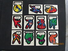 11 Marvel Topps Superheroes Sticker Cards 1974 1975 Hulk Capt American & More