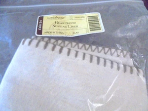 Cesta para servir Longaberger Heartwood forro lino nueva - Imagen 1 de 1