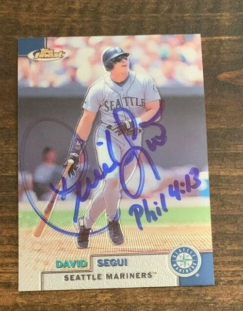 Tarjeta de béisbol Topps Finest 1999 autografiada por David Segui con certificado de autenticidad  Foto 1 de 1