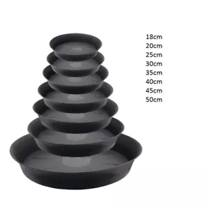 Round Plastic Saucers Hydroponic Plants Growing 30cm 40cm 45cm - Picture 1 of 3