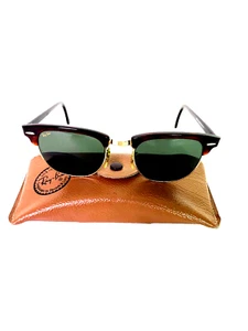 Ray- Ban B&L Clubmaster Tortoise Gold Blend G15 UV Glass Lens Sunglasses #W1116 - Picture 1 of 8