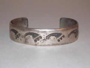 Sterling Silver Bear Paw Claw Bracelet Native American ? Cuff 