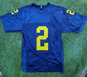 Men's S Small ADIDAS MICHIGAN WOLVERINES Football Jersey #2 Woodson GO BLUE - Picture 1 of 9