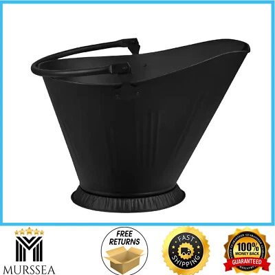 Coal HOD Coal Hod Scuttle Fireplace Antique Bucket COAL HOD Brass Ash Vintage Bl - Image 1 of 4