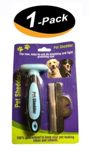 Pet Shedder Easy To Use De-Shedding Dogs & Cats Light Grooming Tool (1 Pack)-New - Picture 1 of 9