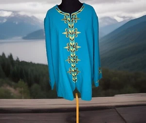 Vintage Bob Mackie Wearable Art Womens 3X Art Deco Lined Jacket Blazer Button Up - Imagen 1 de 14