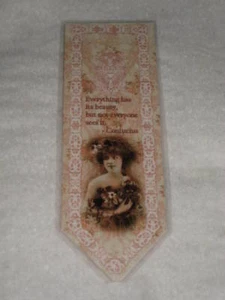 PRIMITIVE VICTORIAN STYLE LAMINATED BOOKMARK  - Picture 1 of 2