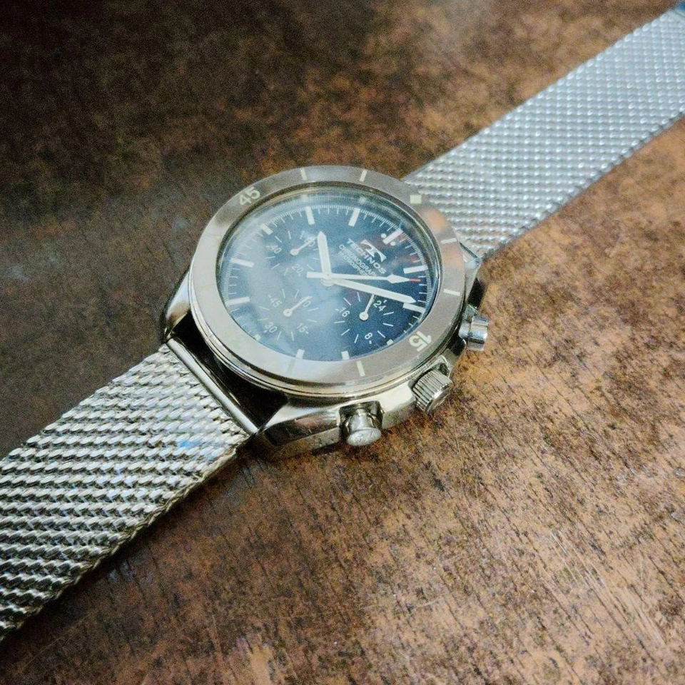 Reloj Breitling Technos T4146 Cronógrafo Estilo Superocéano Nuevo Correa Batería #0955 Foto 1 de 4