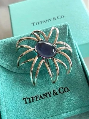 Broche Tiffany & Co. Fuegos artificiales púrpura amatista plata de ley Foto 1 de 4